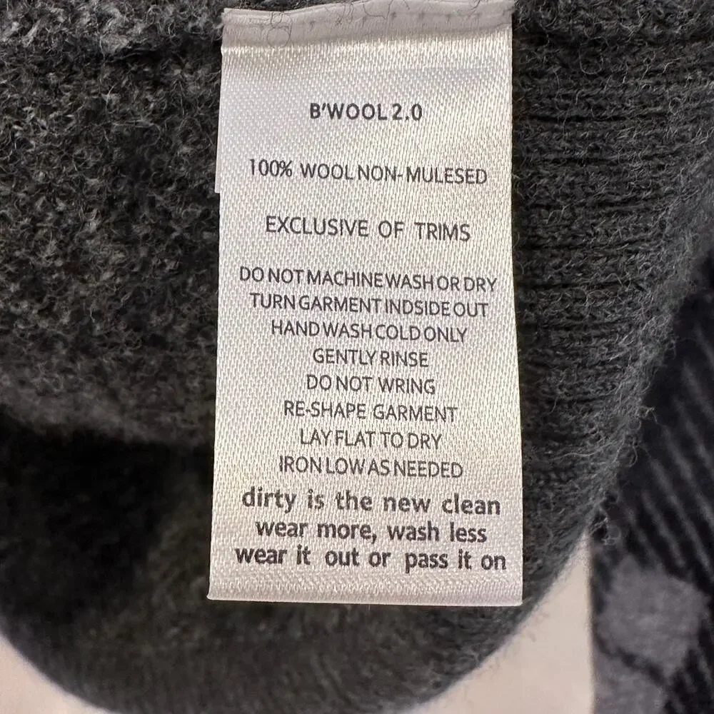 Toad & Co Heartfelt Plaid Zip Wool Sweater size small - Picture 5 of 10